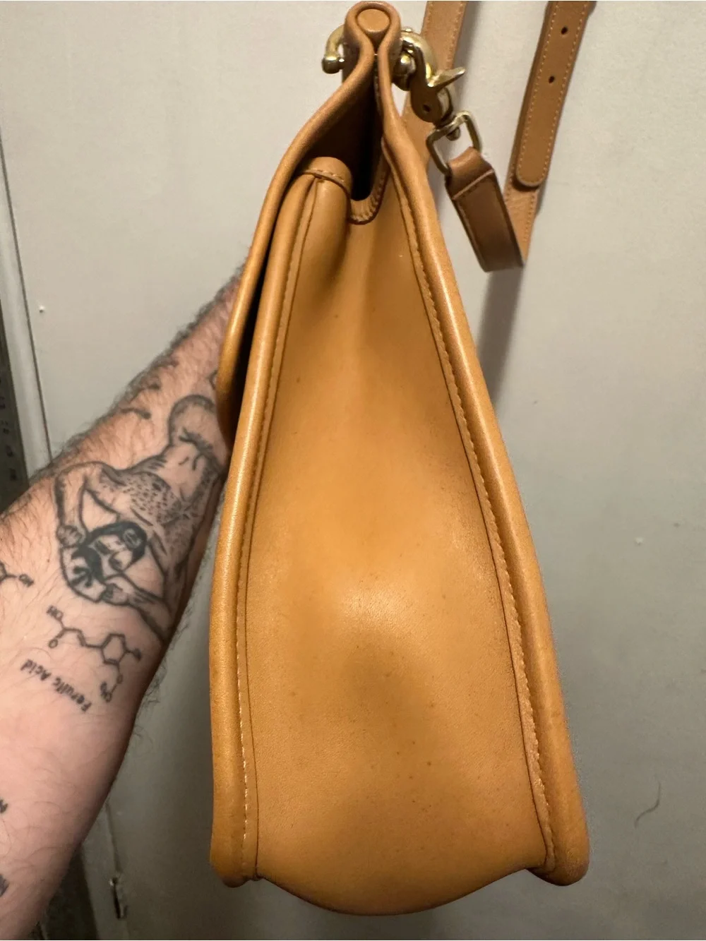 Vintage Coach 9927 British Tan Court Briefcase Messenger Bag USA Leather